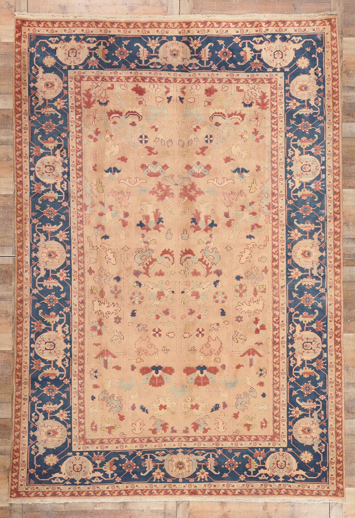 9 x 13 Vintage Turkish Oushak Rug 74185