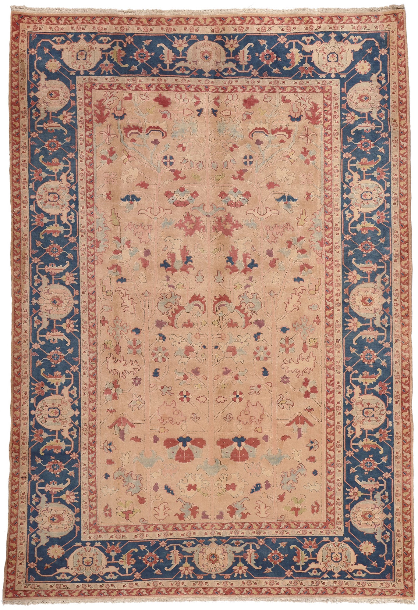 9 x 13 Vintage Turkish Oushak Rug 74185