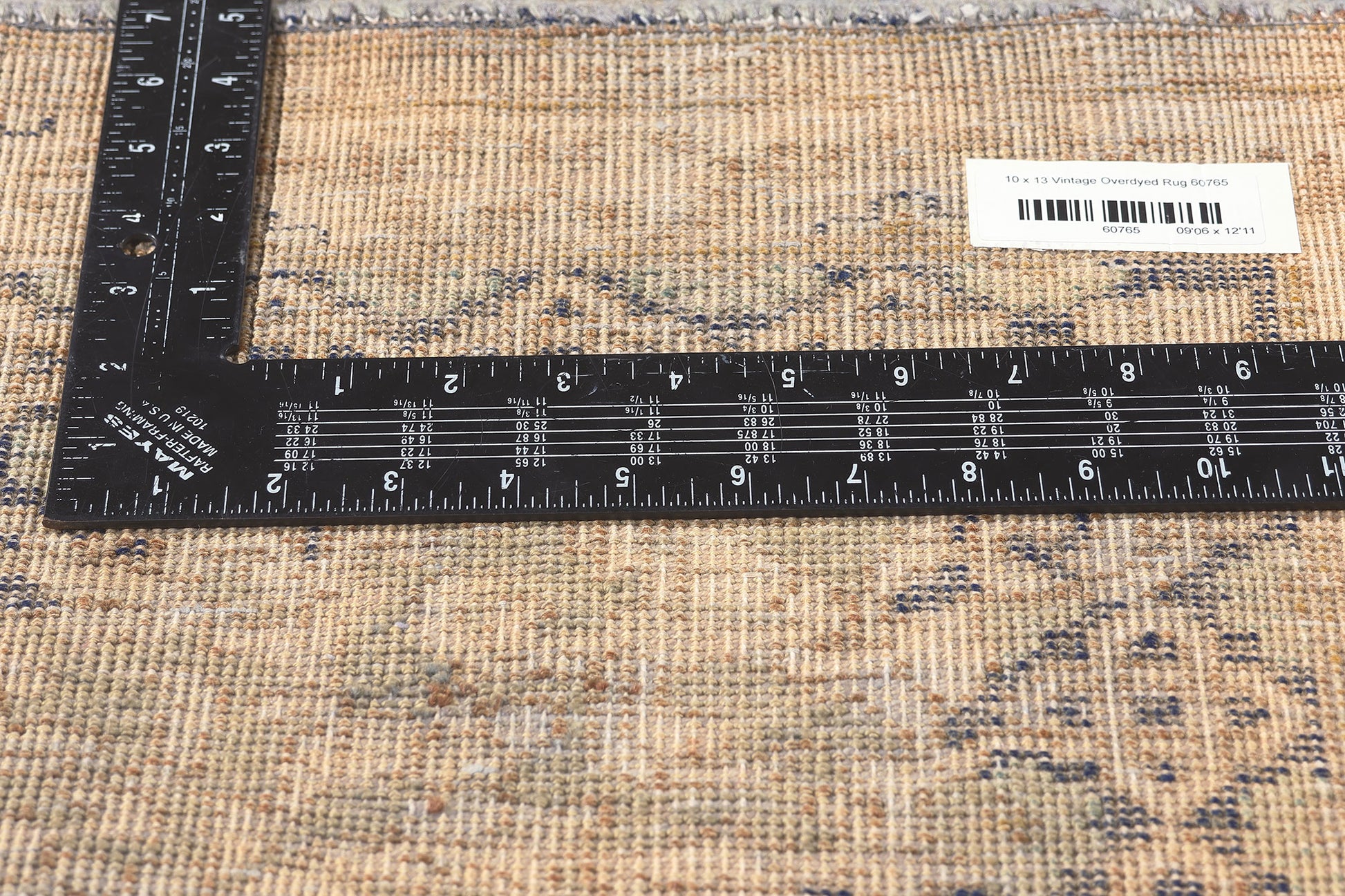 10 x 13 Vintage Turkish Overdyed Rug 60765