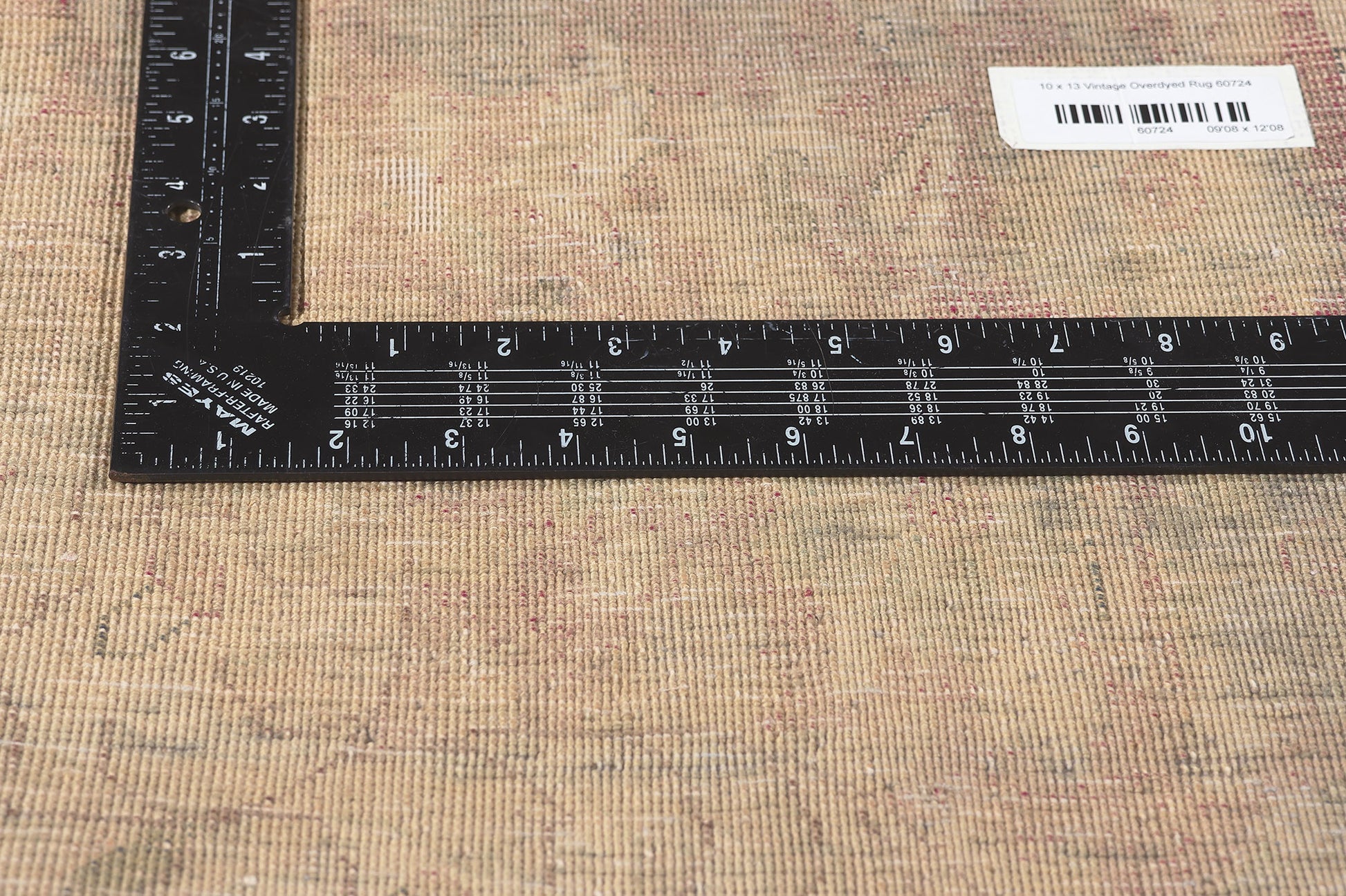 10 x 13 Vintage Turkish Overdyed Rug 60724