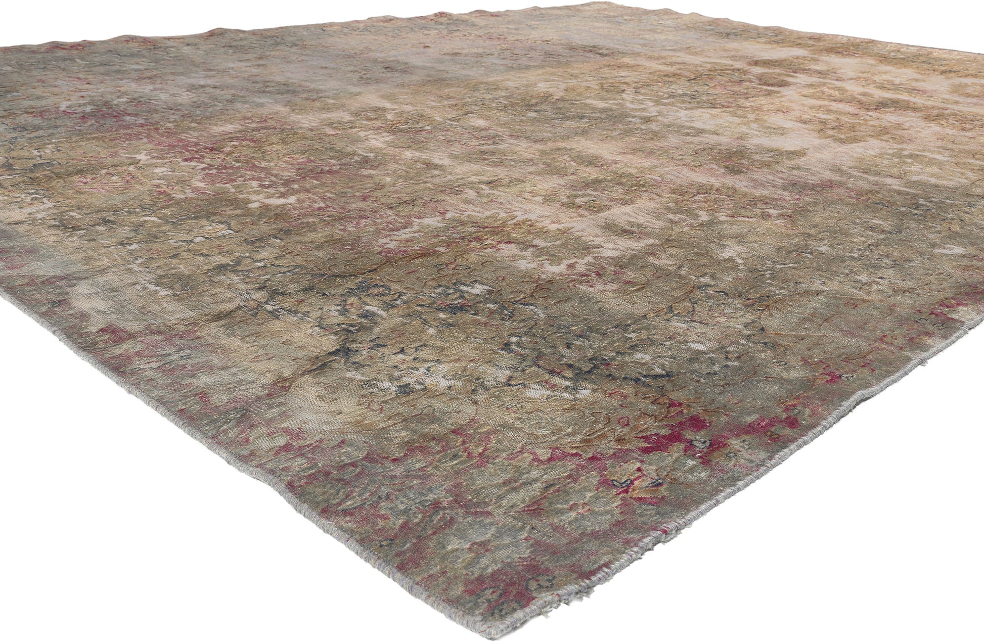 10 x 13 Vintage Turkish Overdyed Rug 60724