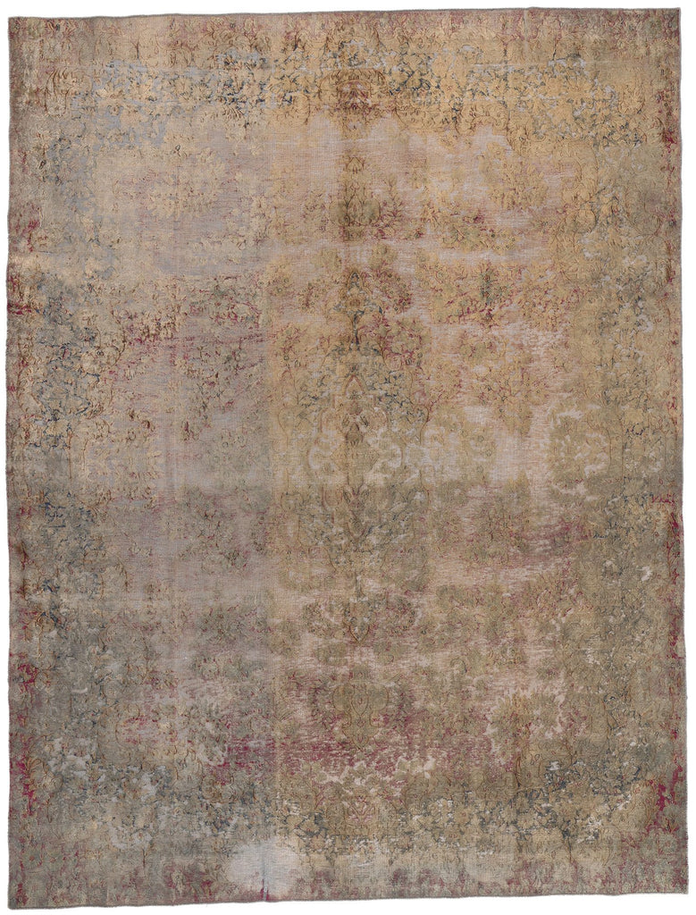 10 x 13 Vintage Turkish Overdyed Rug 60724