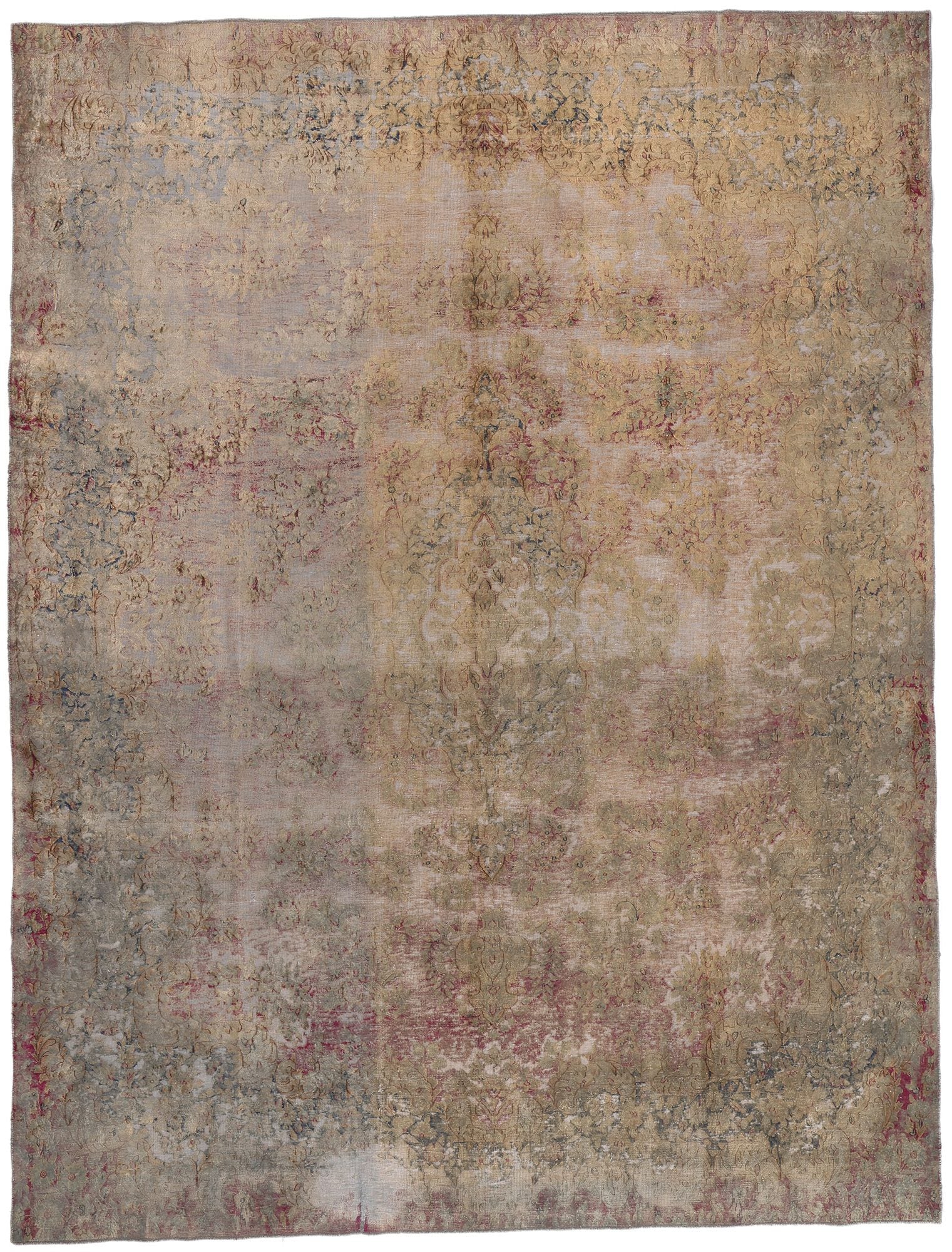 10 x 13 Vintage Turkish Overdyed Rug 60724