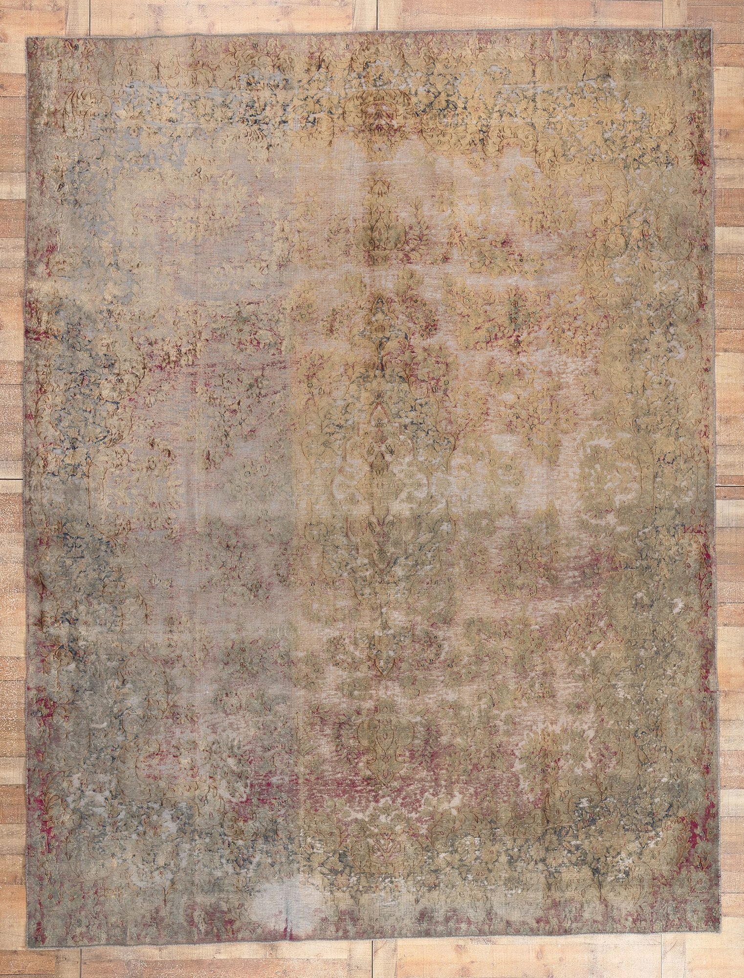 10 x 13 Vintage Turkish Overdyed Rug 60724