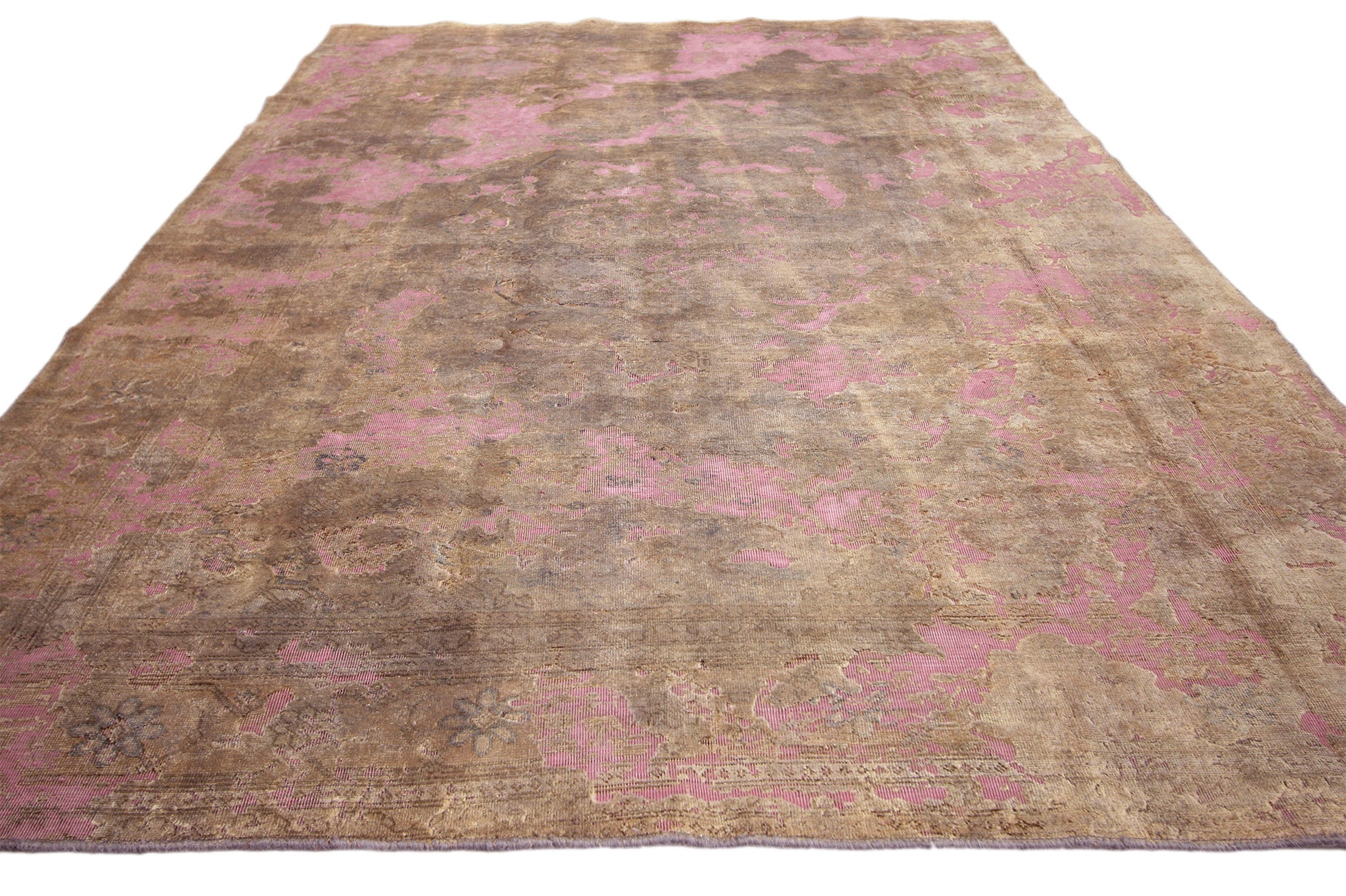 7 x 10 Vintage Distressed Overdyed Rug 60730