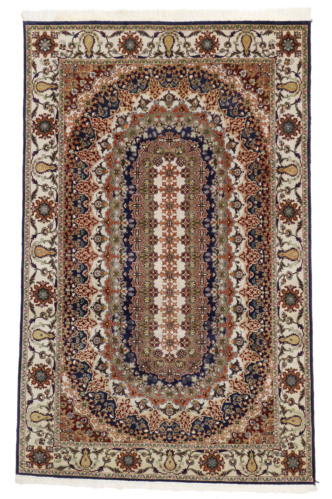 7 x 10 Vintage Pakistani Isfahan Rug 76712