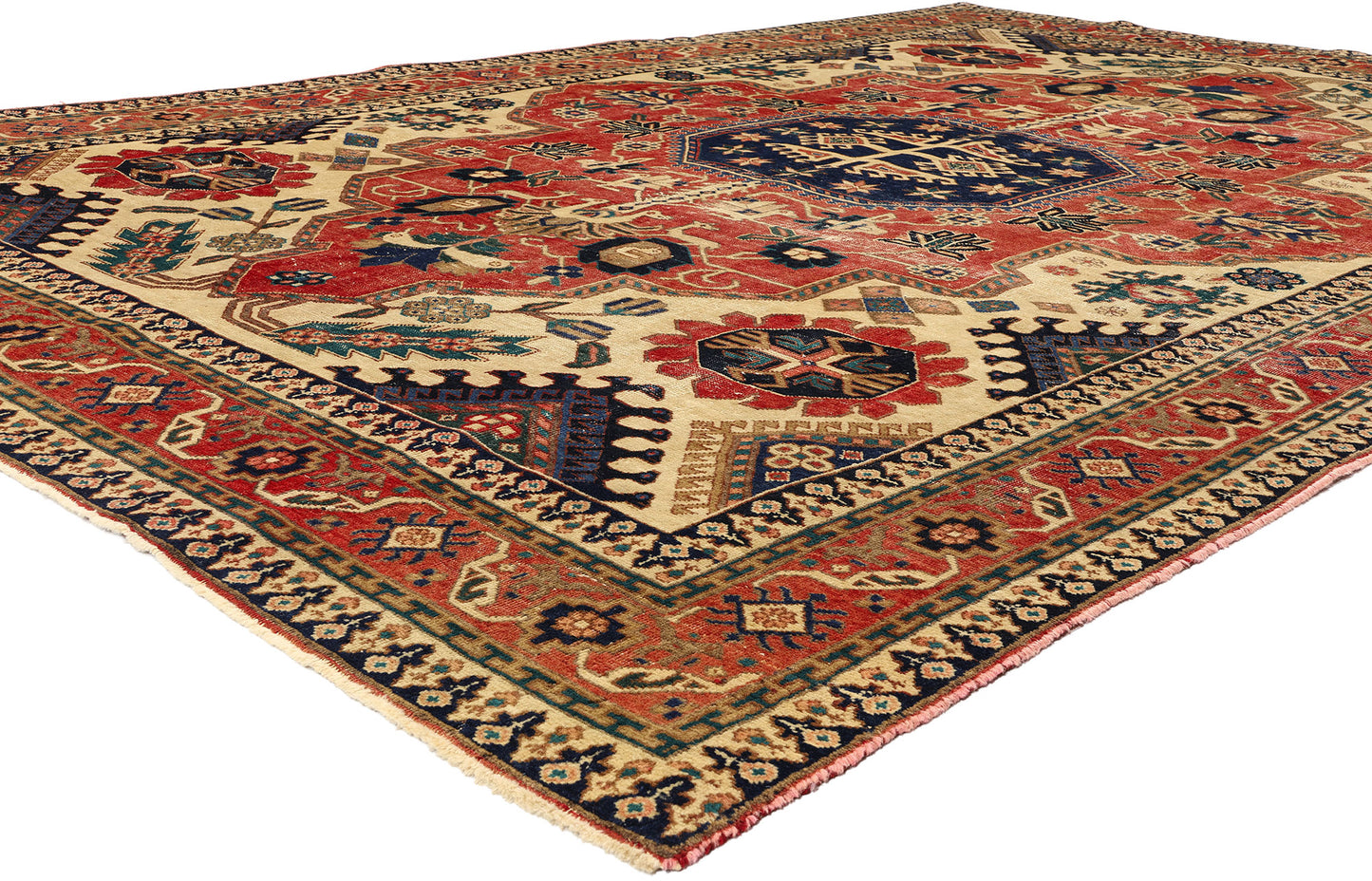 7 x 10 Vintage Persian Ardabil Rug 78714