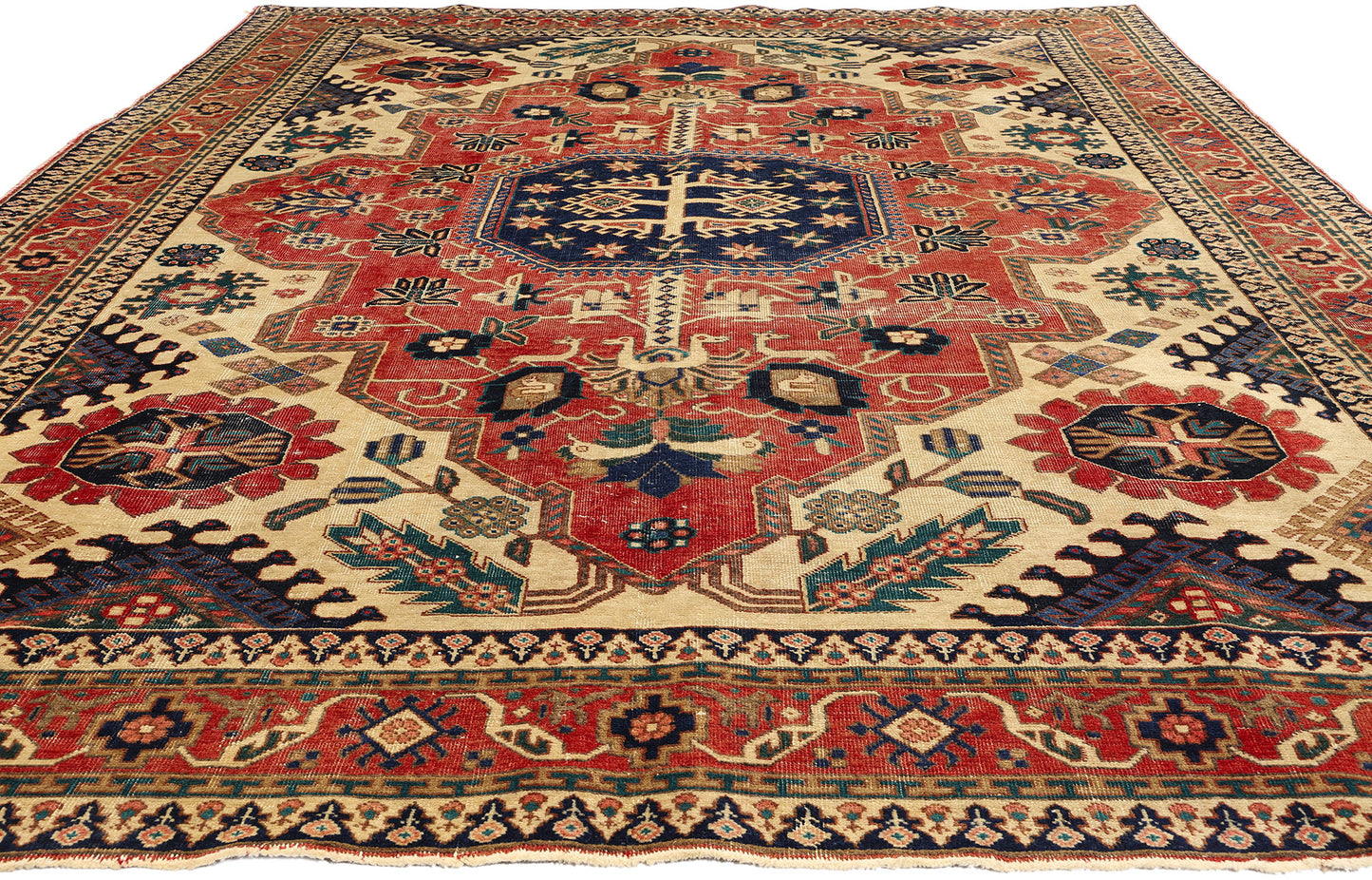 7 x 10 Vintage Persian Ardabil Rug 78714