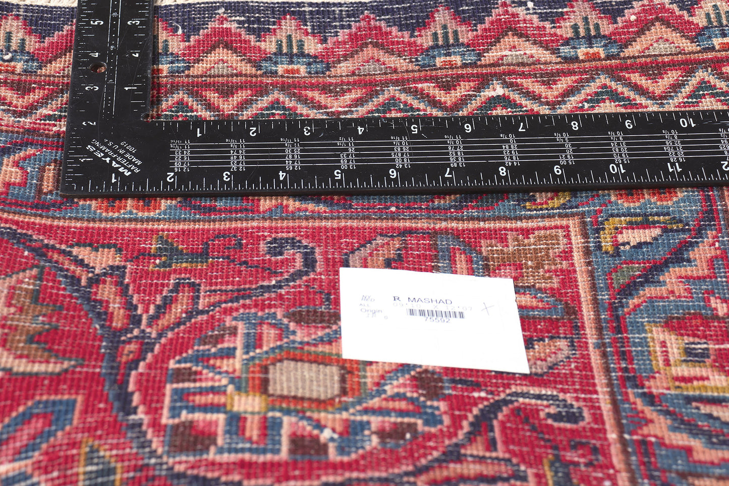 10 x 13 Vintage Persian Mashhad Rug 75592