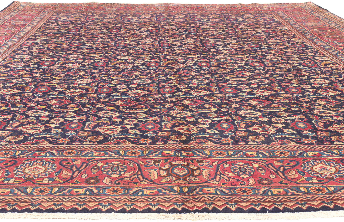 10 x 13 Vintage Persian Mashhad Rug 75592