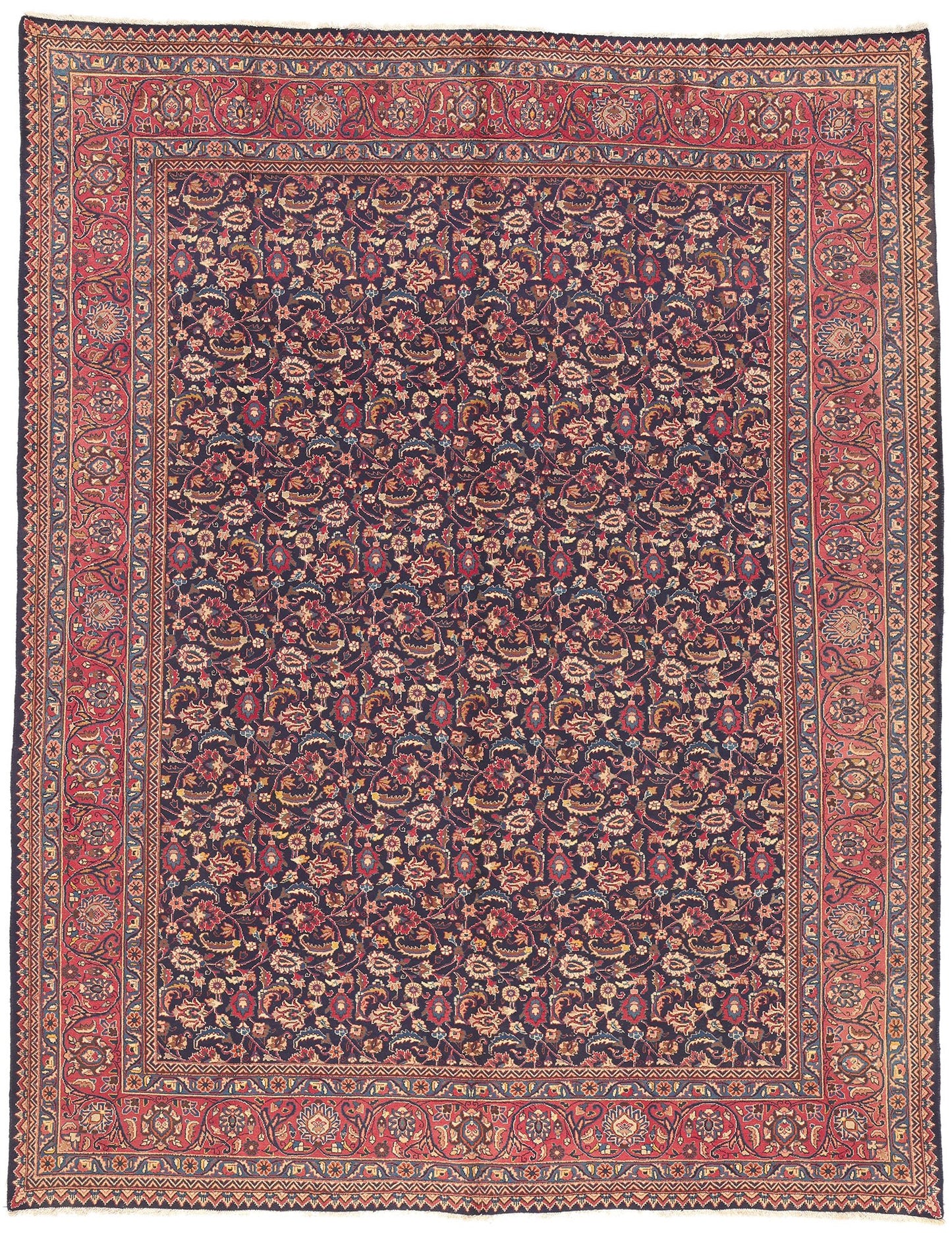 10 x 13 Vintage Persian Mashhad Rug 75592