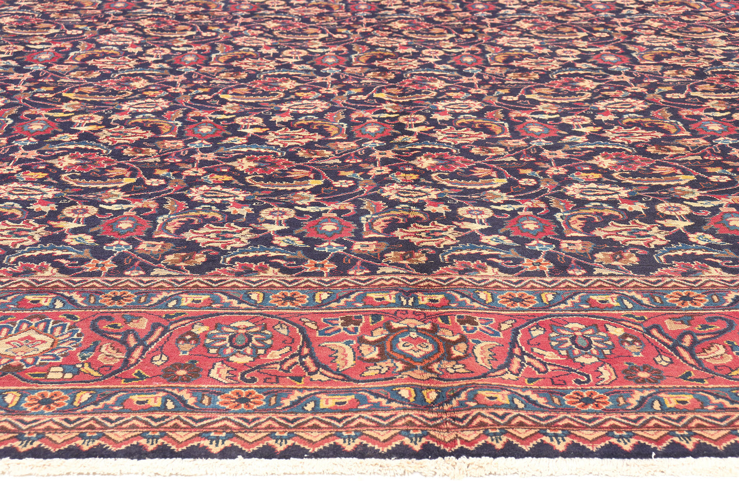 10 x 13 Vintage Persian Mashhad Rug 75592