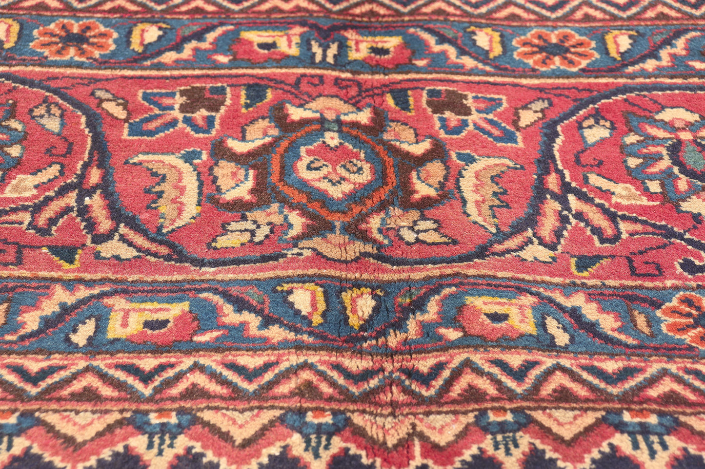 10 x 13 Vintage Persian Mashhad Rug 75592