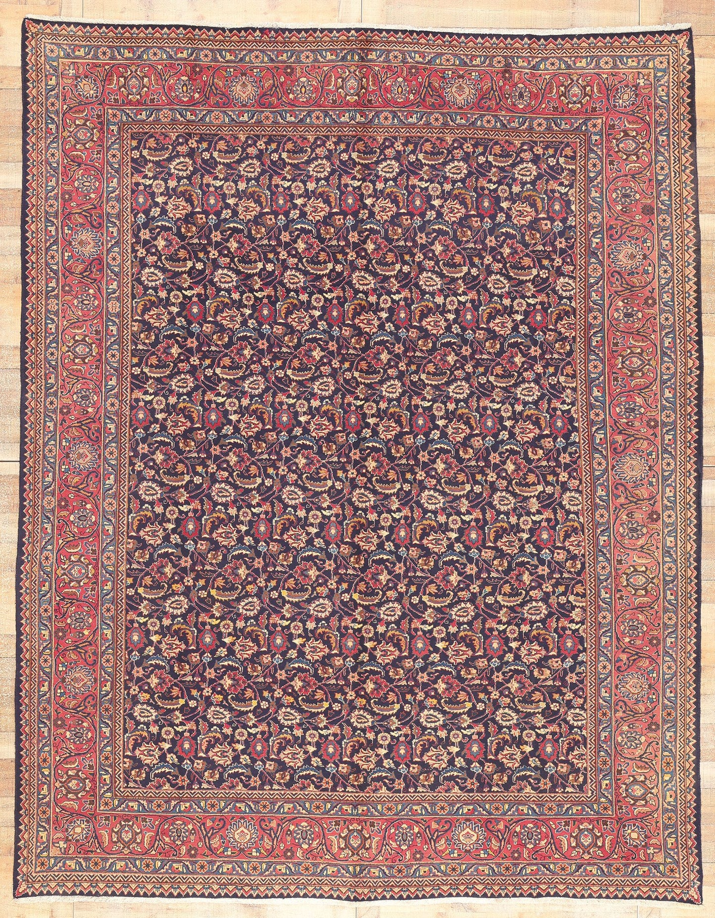 10 x 13 Vintage Persian Mashhad Rug 75592