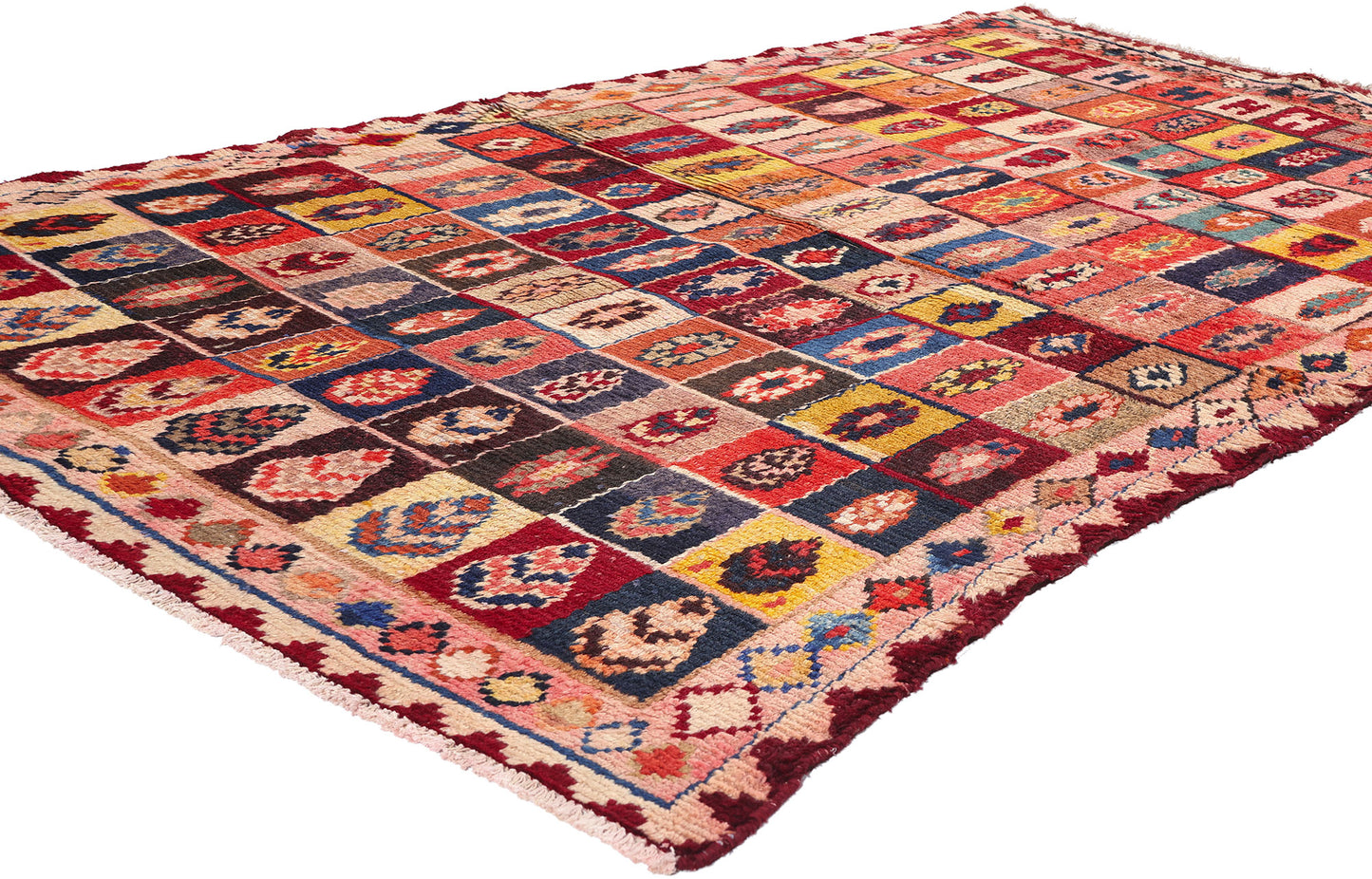 5 x 8 Vintage Persian Lori Checkerboard Rug 78877