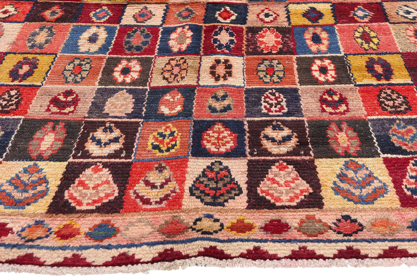 5 x 8 Vintage Persian Lori Checkerboard Rug 78877