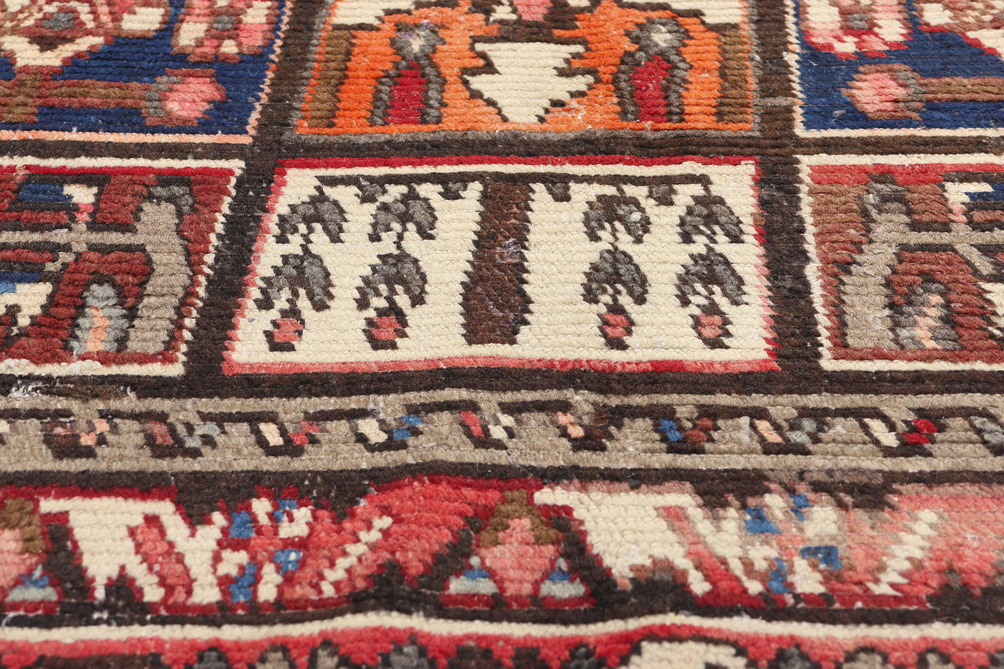 5 x 6 Vintage Persian Lori Checkerboard Rug 78890