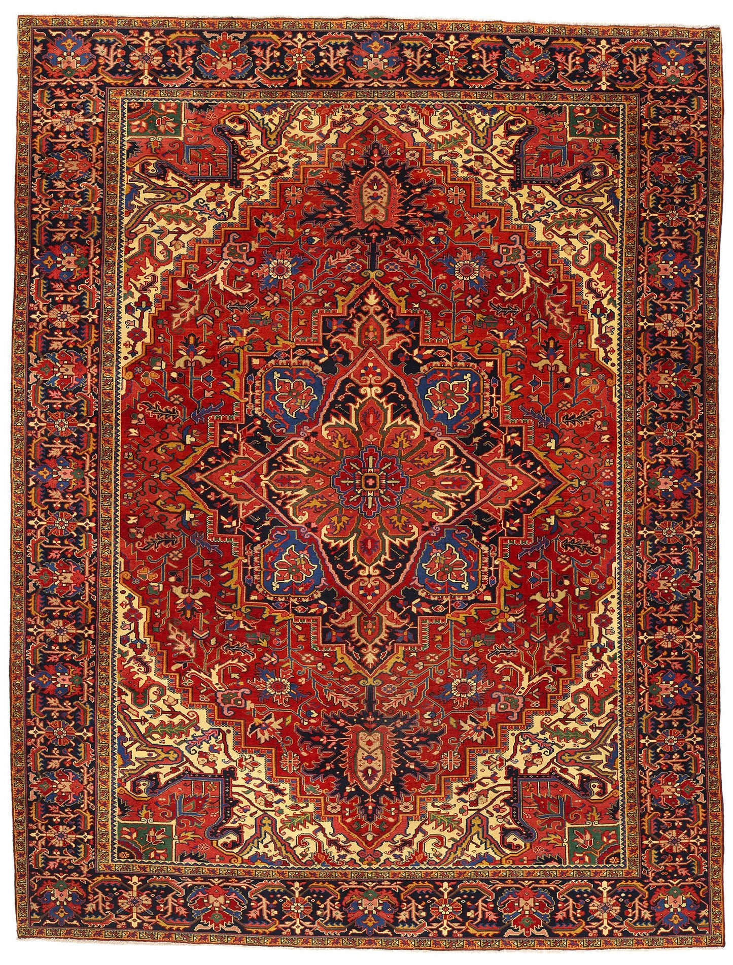 10 x 13 Vintage Persian Heriz Rug 81069