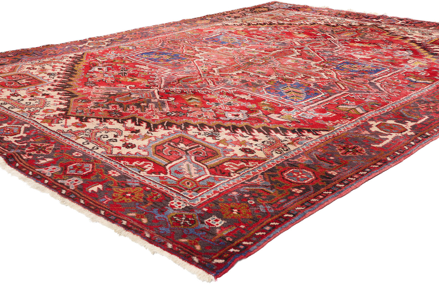 8 x 10 Vintage Persian Heriz Rug 90001