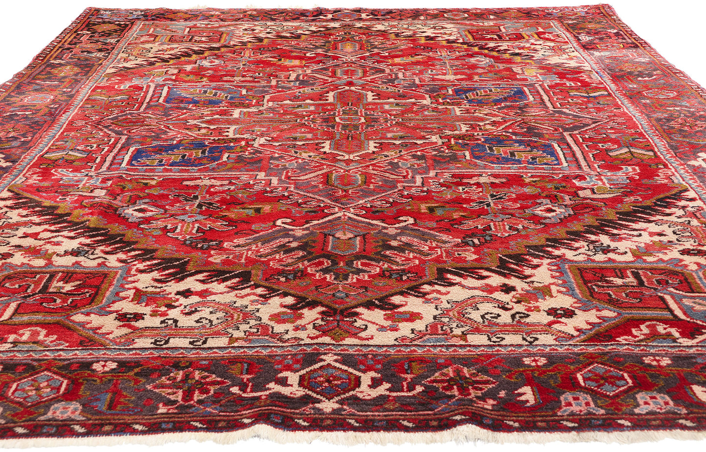 8 x 10 Vintage Persian Heriz Rug 90001