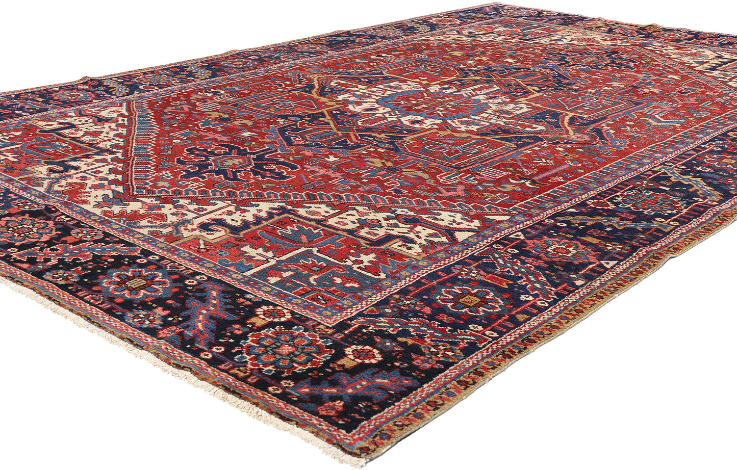 8 x 11 Vintage Persian Heriz Rug 90006