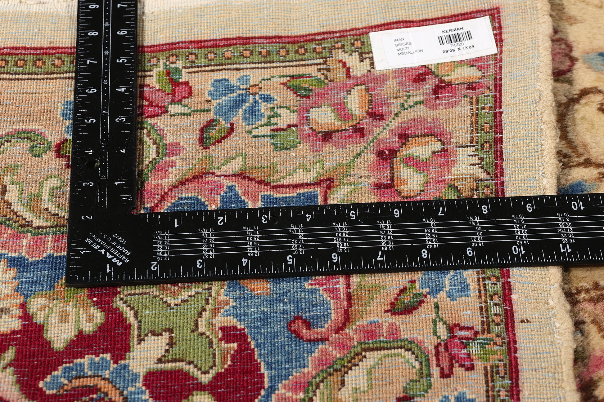 10 x 13 Vintage Persian Kerman Rug 74920