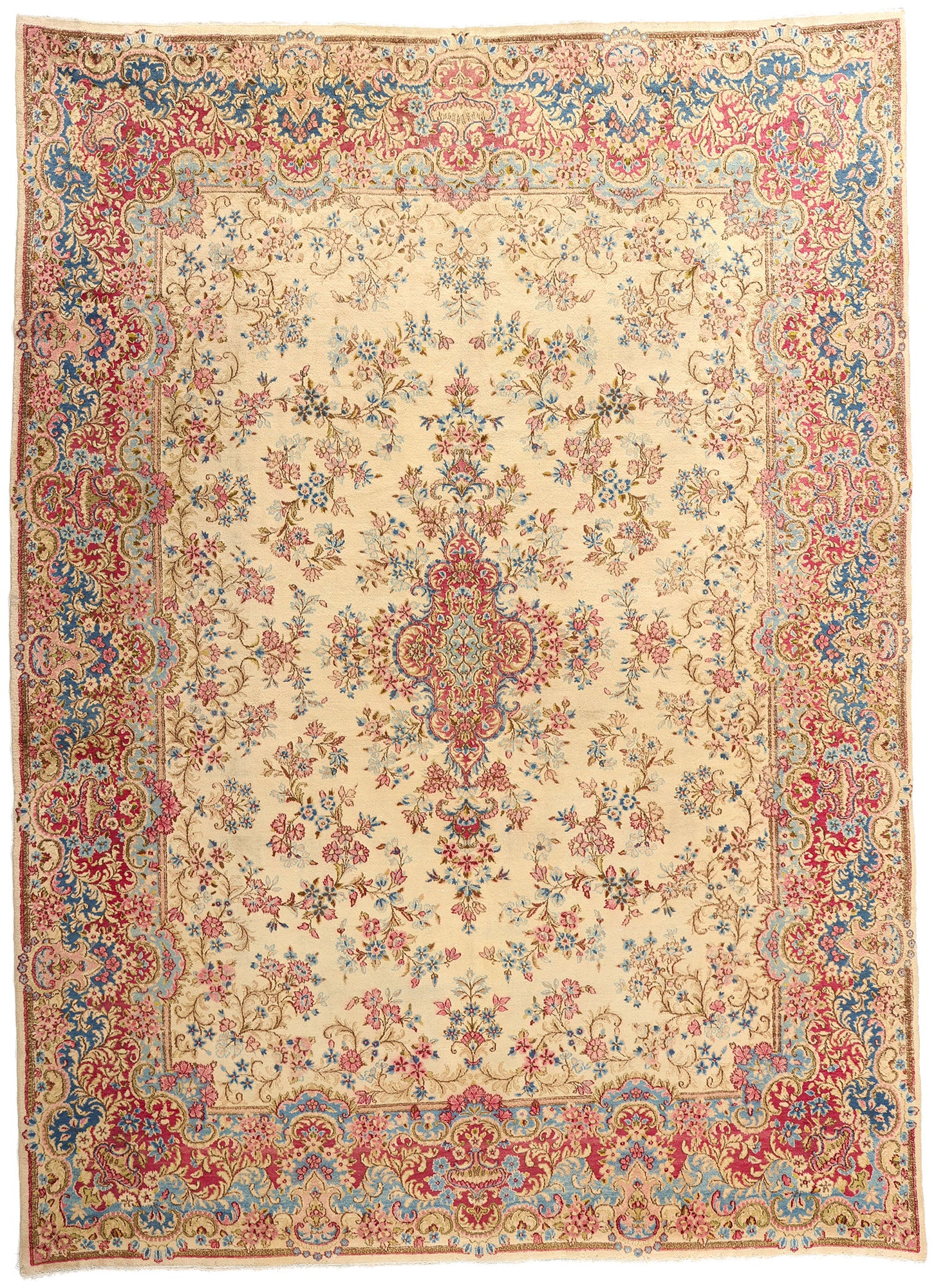 10 x 13 Vintage Persian Kerman Rug 74920
