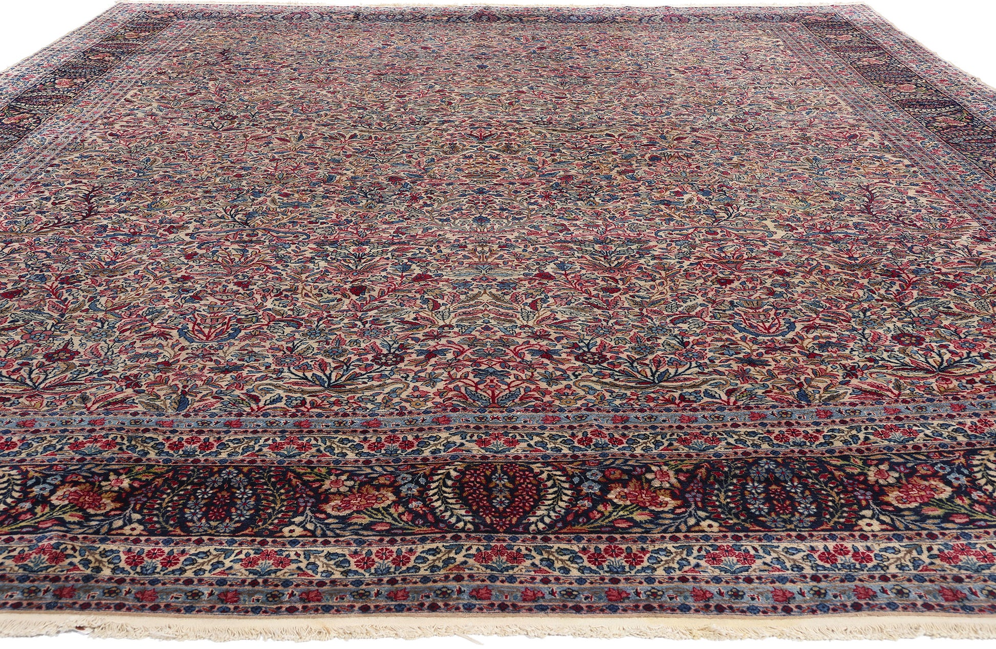 11 x 14 Vintage Persian Lavar Kerman Rug 90015