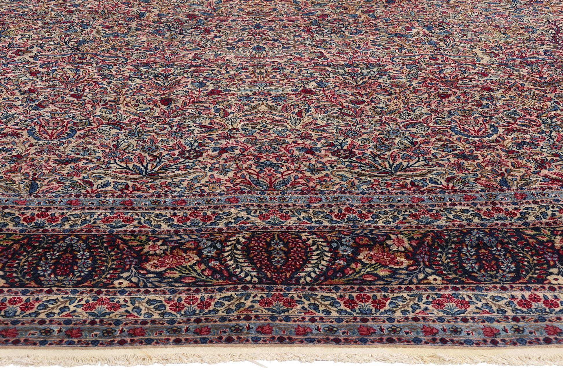 11 x 14 Vintage Persian Lavar Kerman Rug 90015
