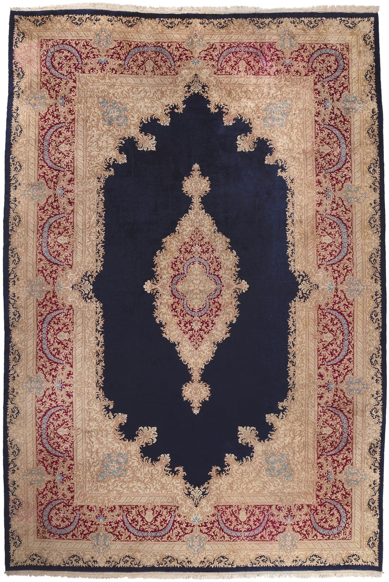 12 x 18 Vintage Persian Kerman Rug 78335