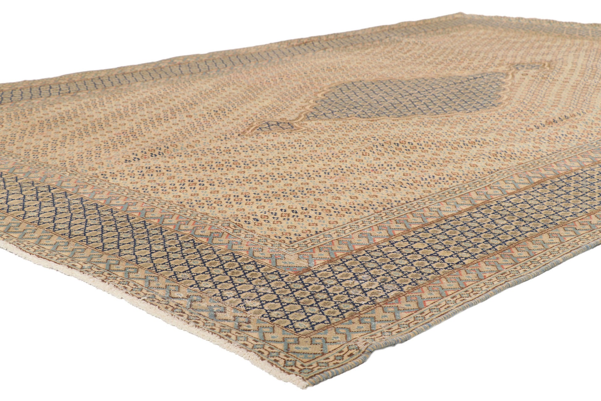 7 x 10 Vintage Persian Kerman Rug 53750