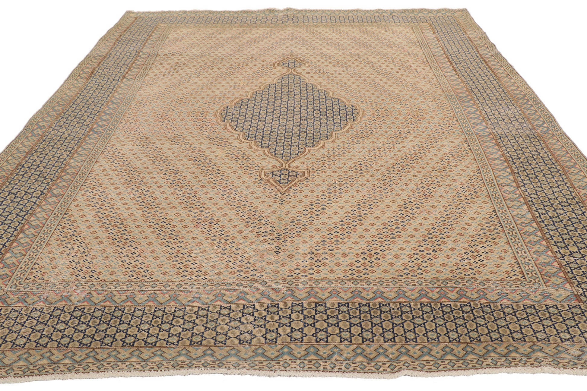 7 x 10 Vintage Persian Kerman Rug 53750