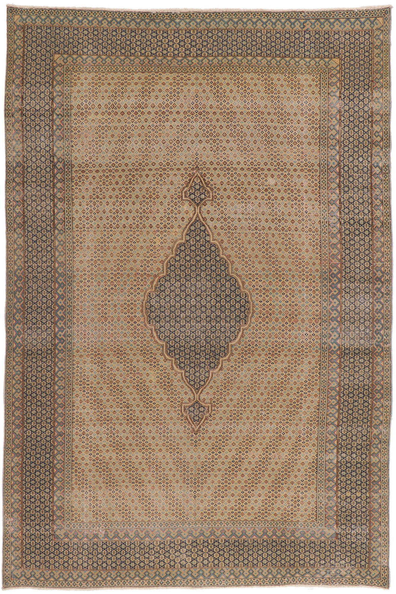 7 x 10 Vintage Persian Kerman Rug 53750