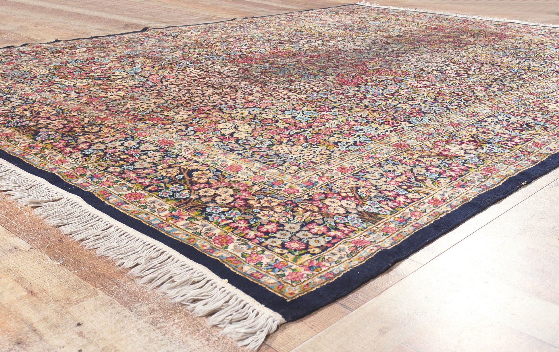 8 x 11 Vintage Persian Kerman Rug 78668