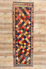 4 x 11 Vintage Persian Lori Harlequin Diamond Rug 78880