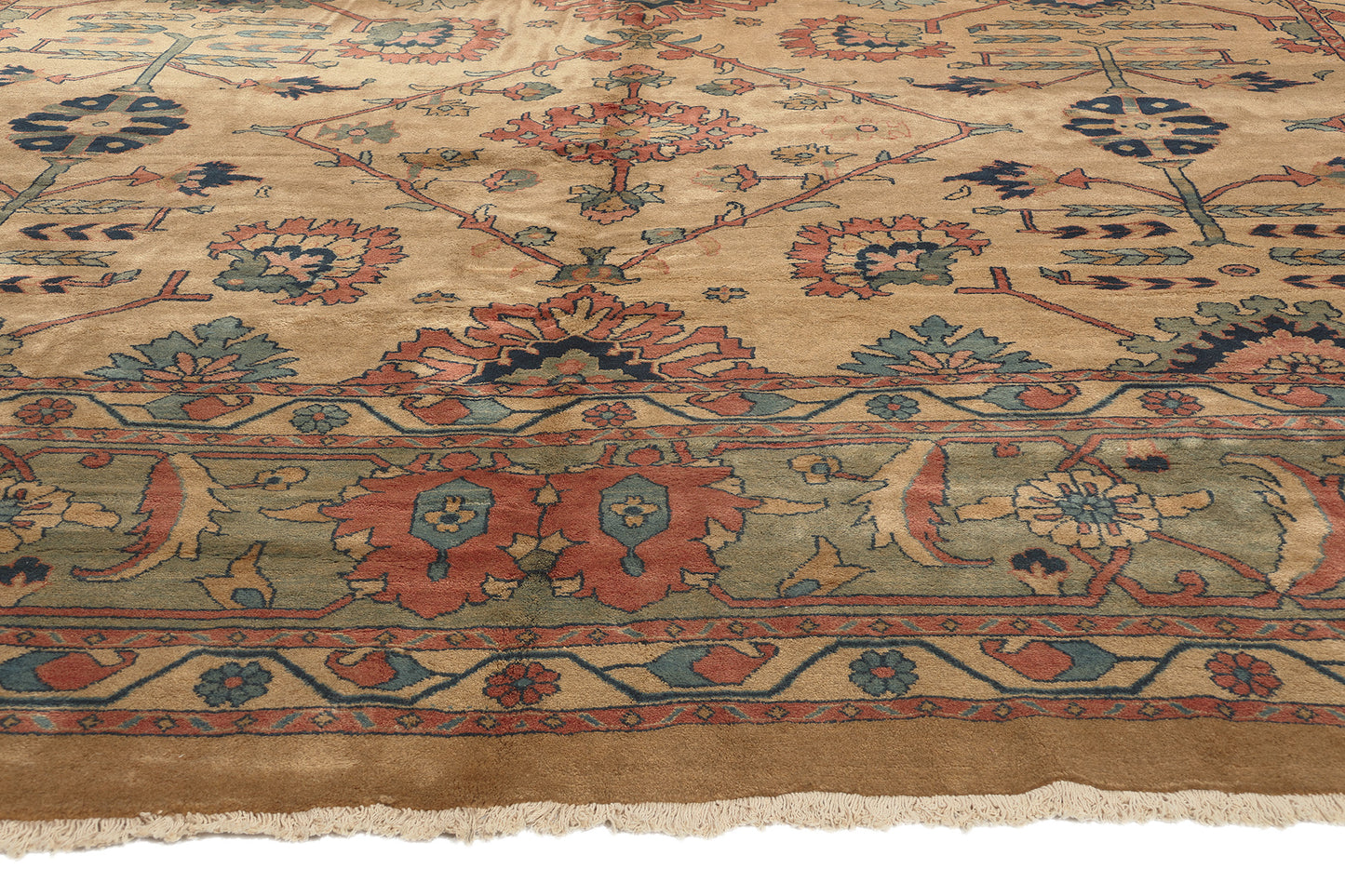 13 x 18 Vintage Persian Mahal Rug 75828