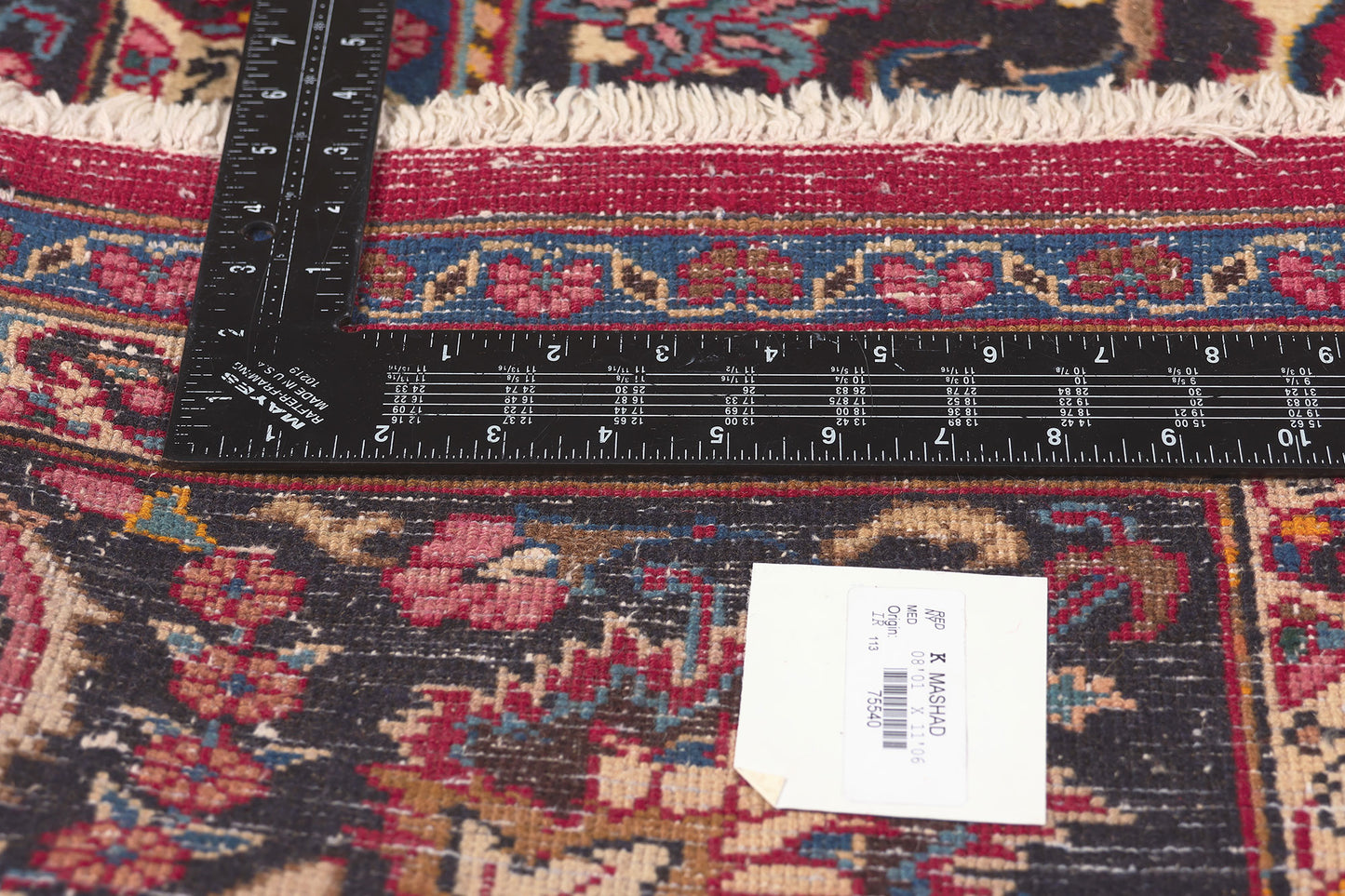 8 x 12 Vintage Persian Mashhad Rug 75540