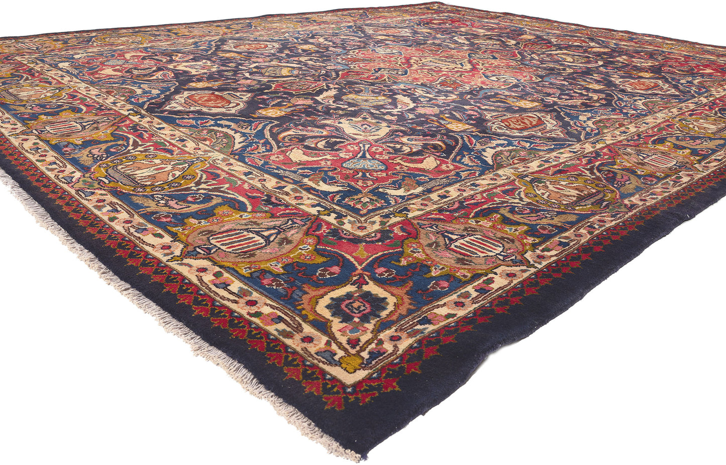 10 x 12 Vintage Persian Mashhad Rug 75520
