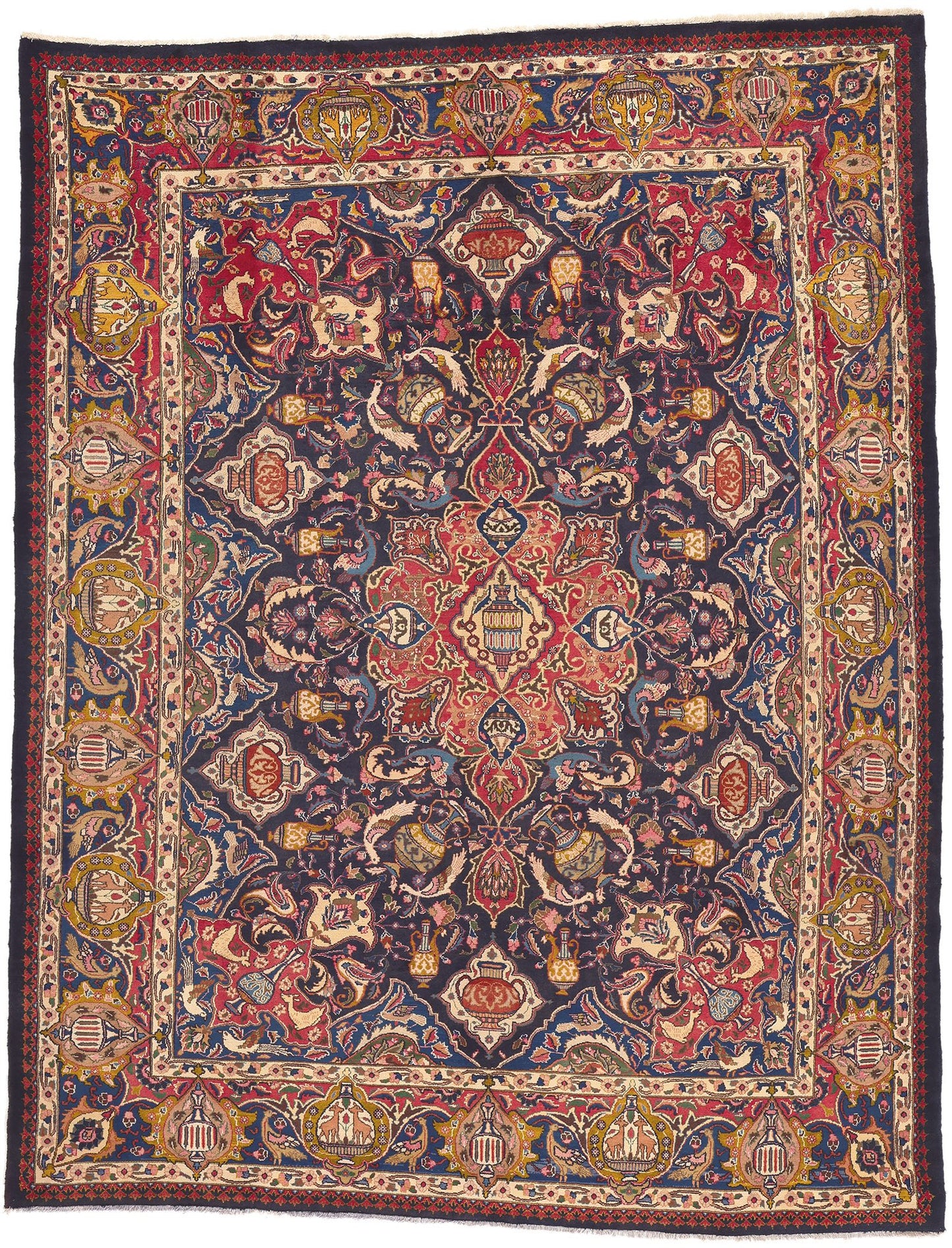10 x 12 Vintage Persian Mashhad Rug 75520