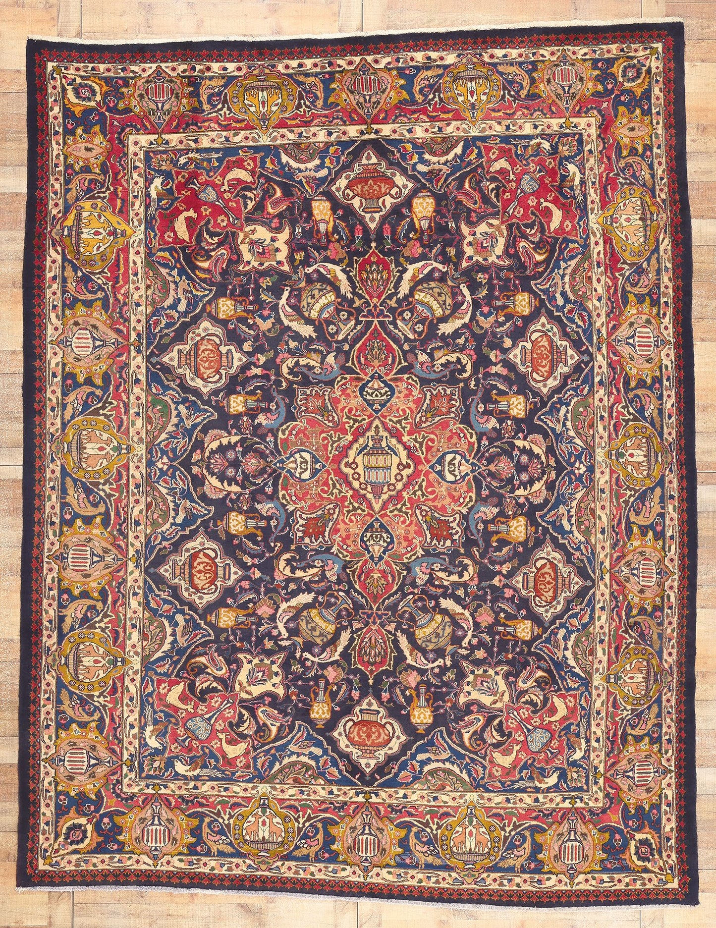 10 x 12 Vintage Persian Mashhad Rug 75520
