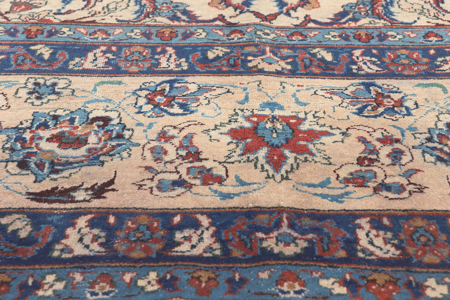 10 x 14 Vintage Persian Yazd Rug 76490