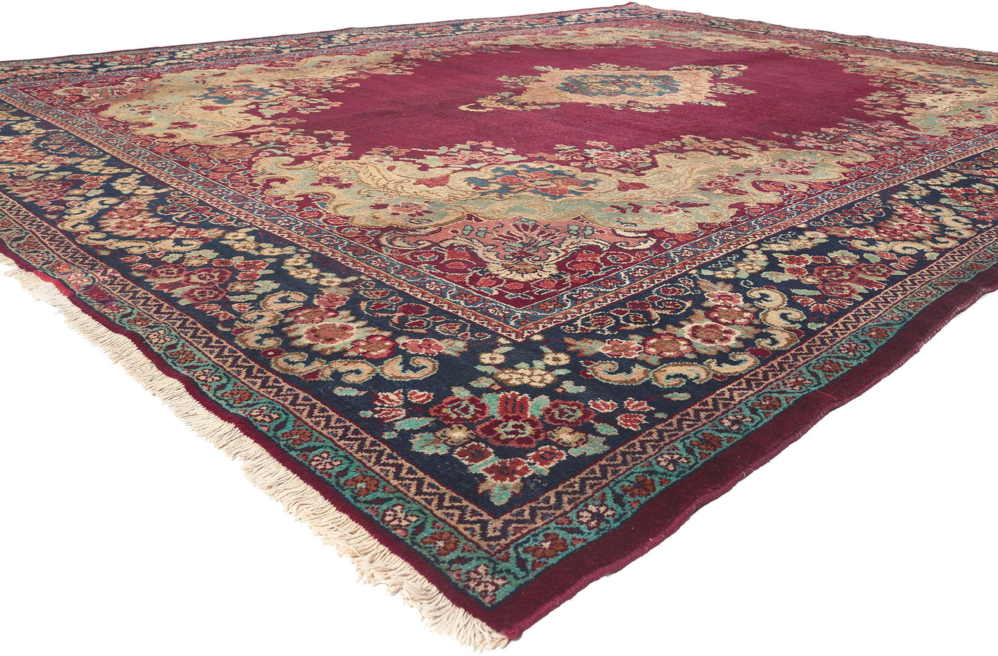 10 x 14 Vintage Persian Mahal Rug 73804