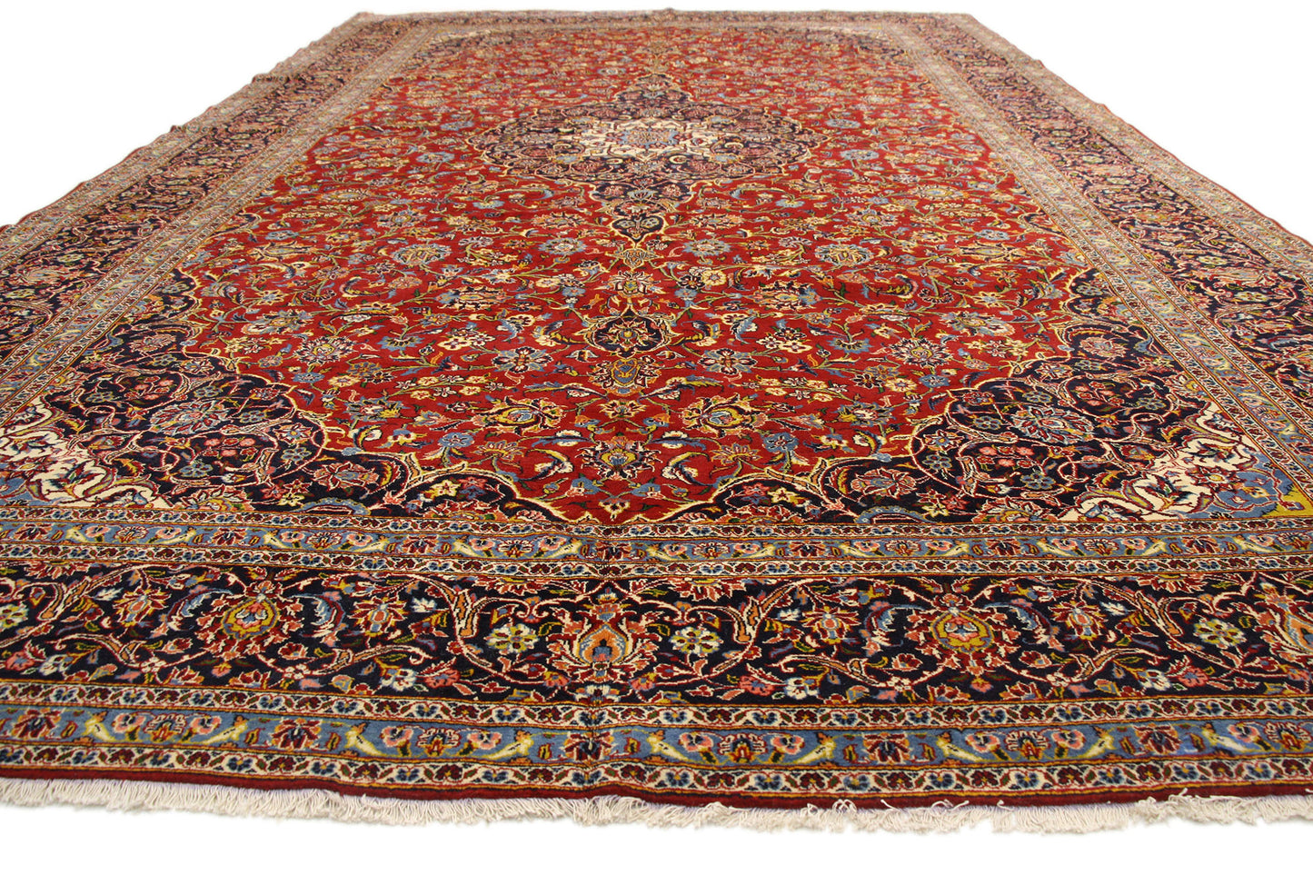11 x 17 Vintage Persian Kashan Rug 76210