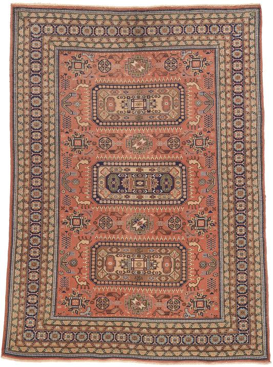7 x 10 Vintage Persian Ardabil Rug 74930