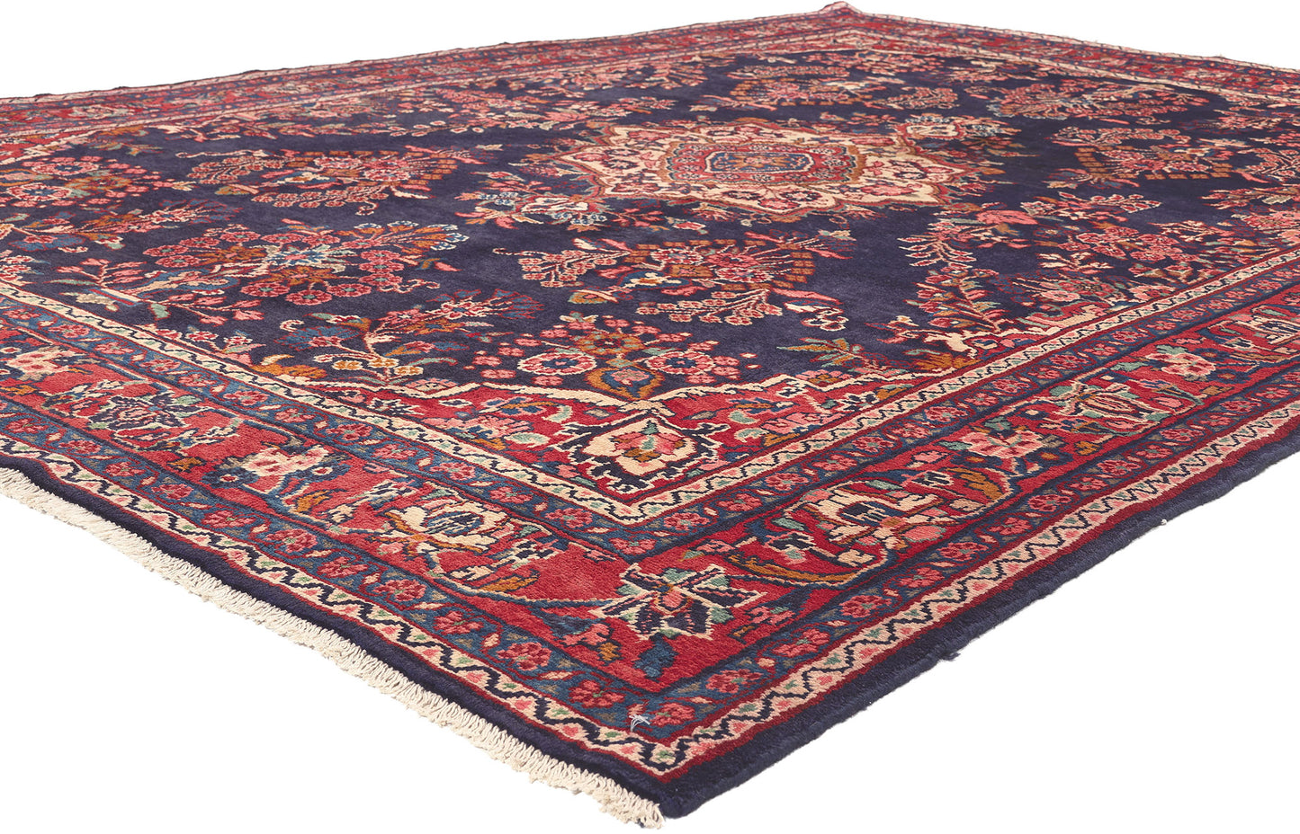 7 x 10 Vintage Persian Mehraban Rug 76024