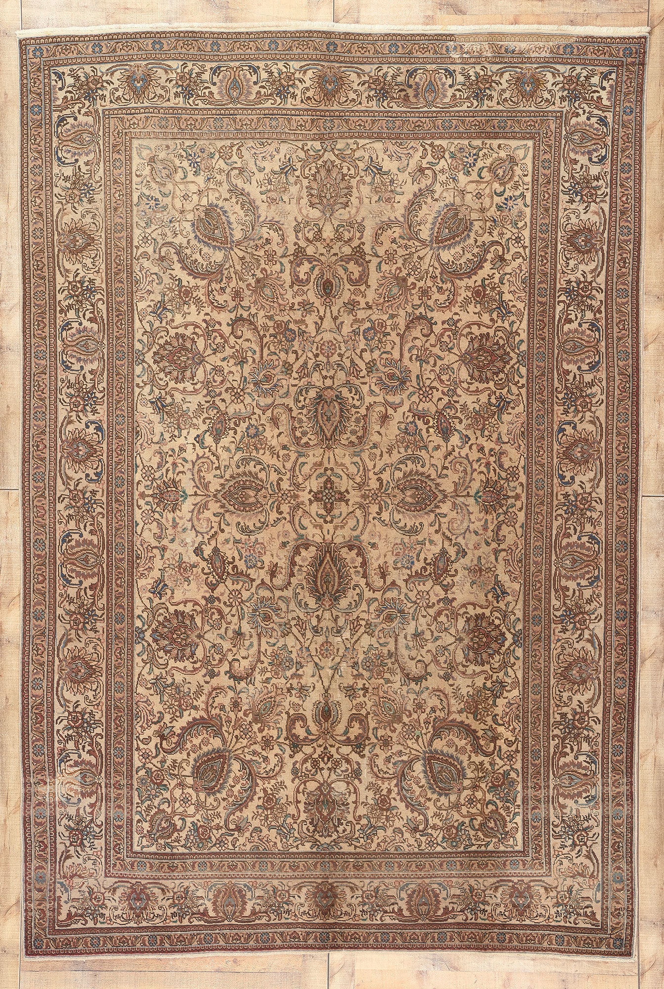 8 x 12 Vintage Persian Tabriz Rug 76734