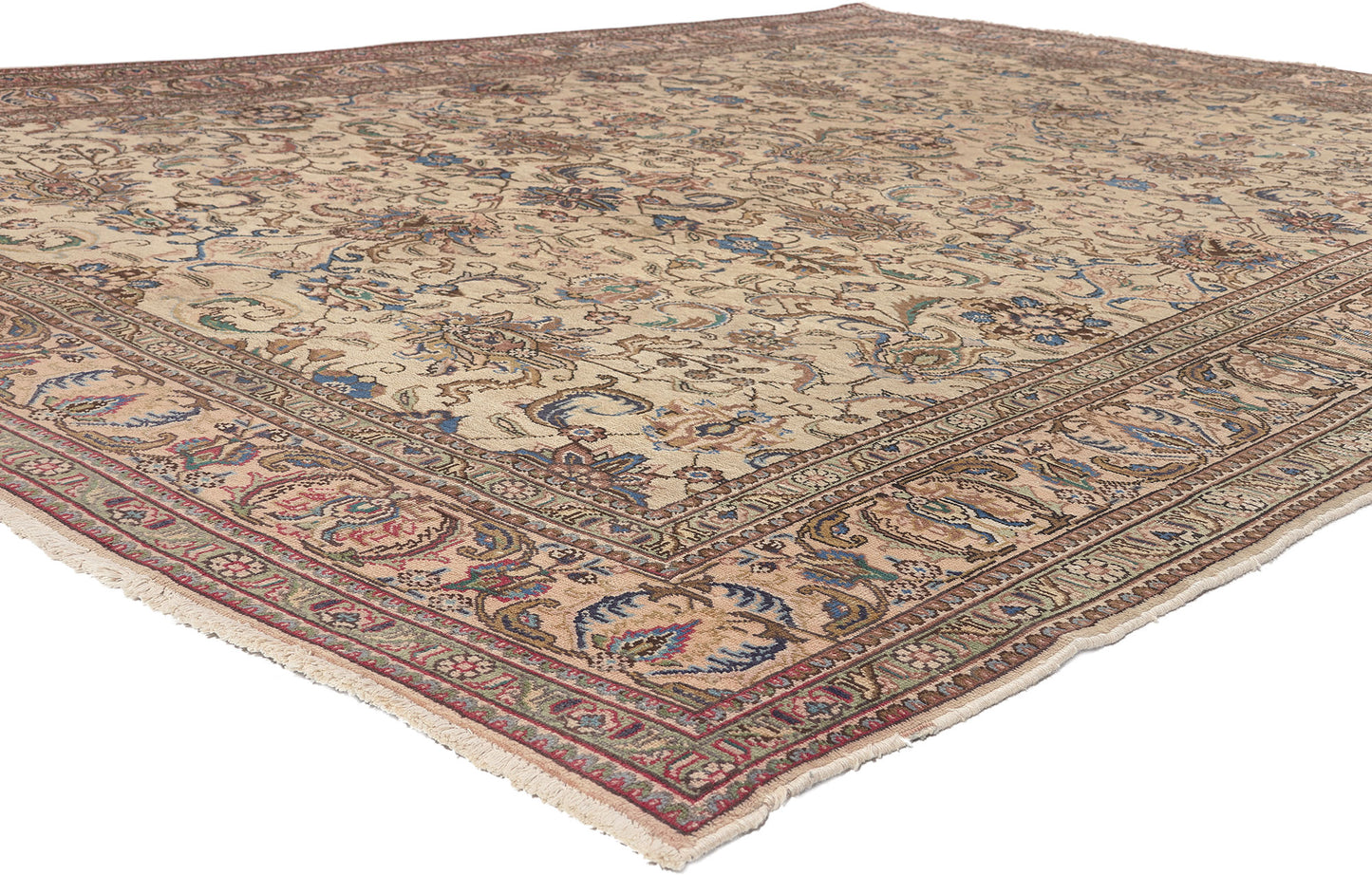 8 x 12 Vintage Persian Tabriz Rug 75093