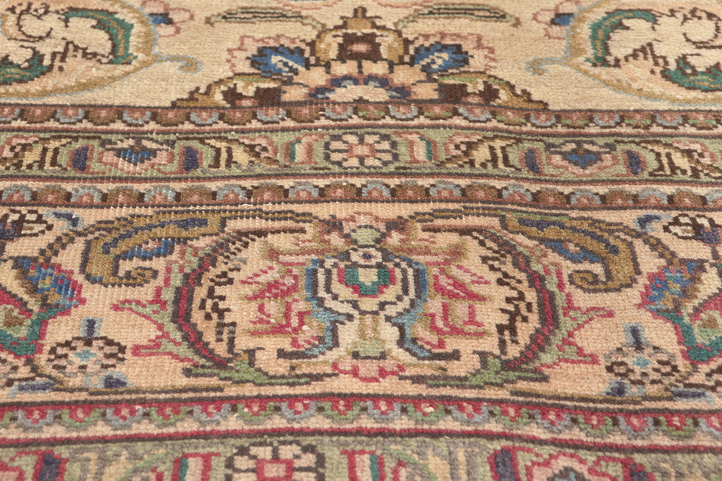 8 x 12 Vintage Persian Tabriz Rug 75093