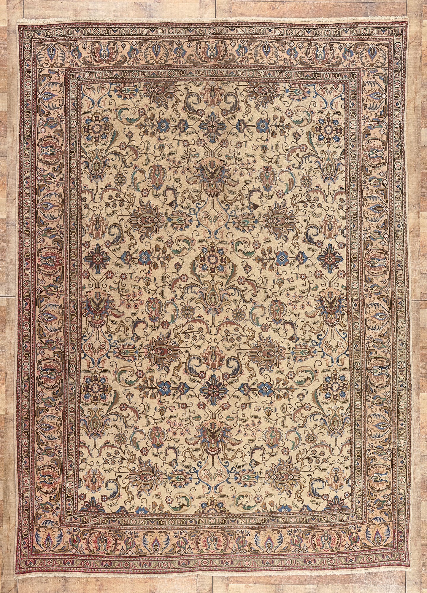 8 x 12 Vintage Persian Tabriz Rug 75093