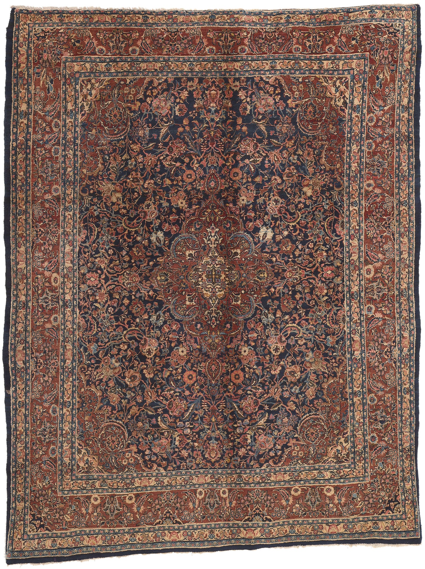 9 x 12 Antique Persian Hamadan Rug 76597